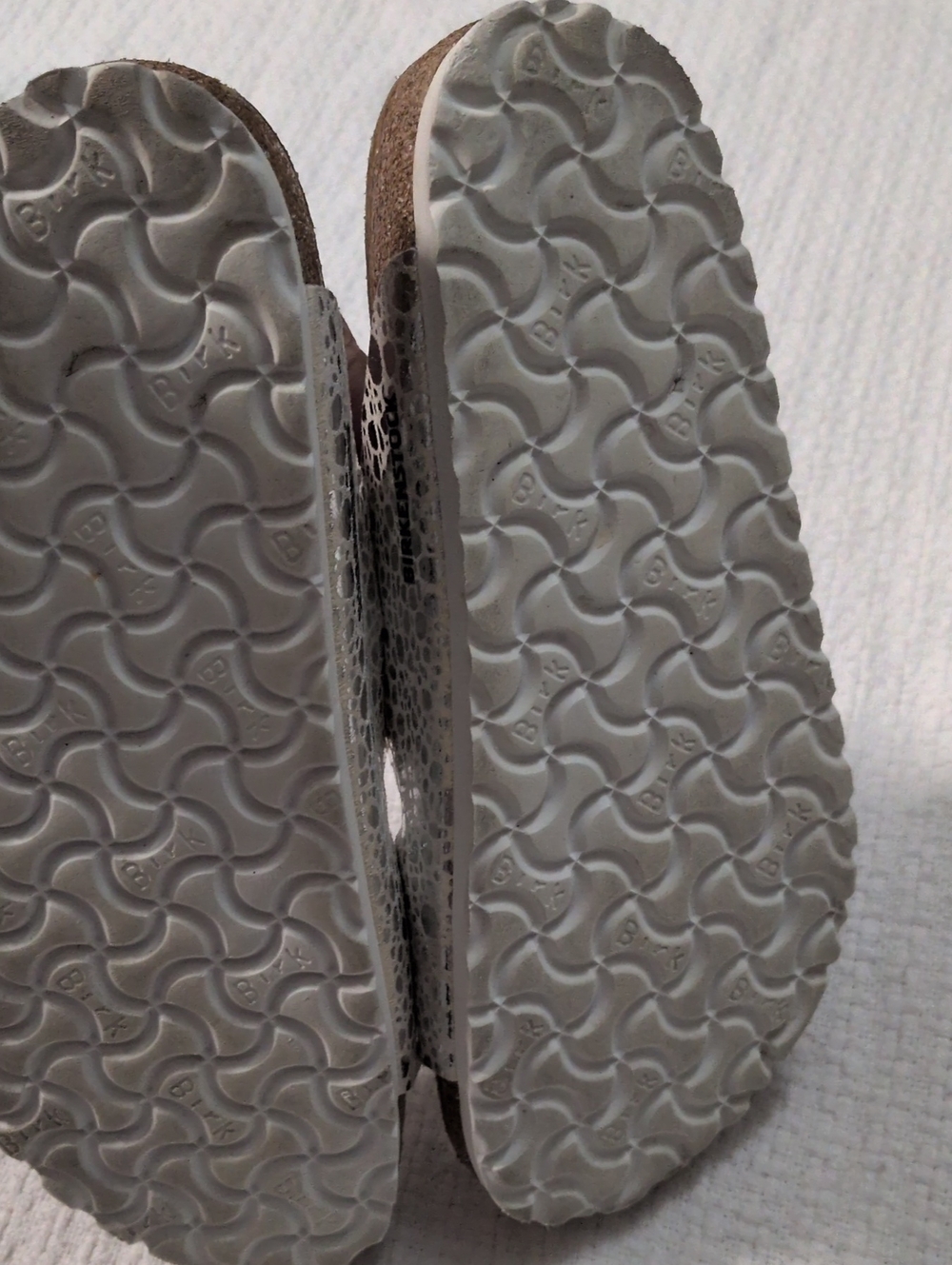 Birkenstock Kids Silver Two-Strap Sandals - Picture 5 of 7